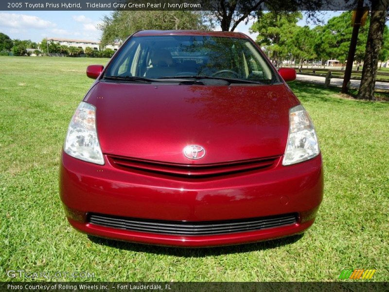 Tideland Gray Green Pearl / Ivory/Brown 2005 Toyota Prius Hybrid