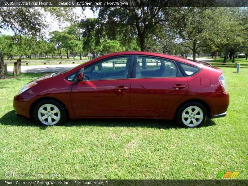 Tideland Gray Green Pearl / Ivory/Brown 2005 Toyota Prius Hybrid