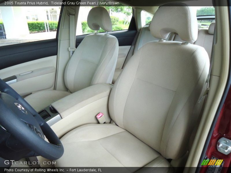 Tideland Gray Green Pearl / Ivory/Brown 2005 Toyota Prius Hybrid