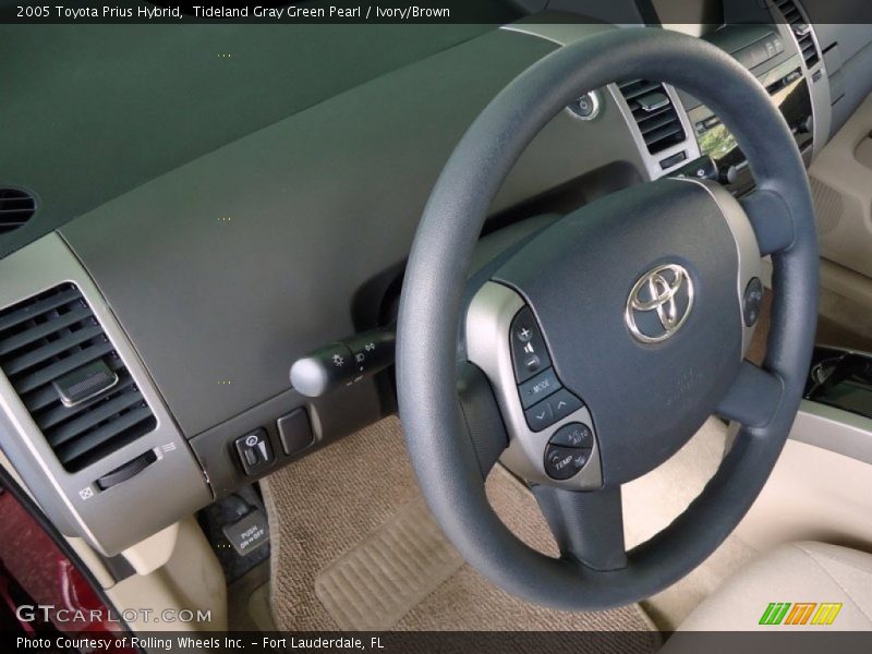 Tideland Gray Green Pearl / Ivory/Brown 2005 Toyota Prius Hybrid