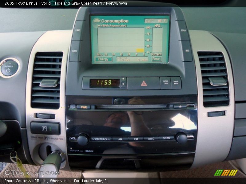 Tideland Gray Green Pearl / Ivory/Brown 2005 Toyota Prius Hybrid
