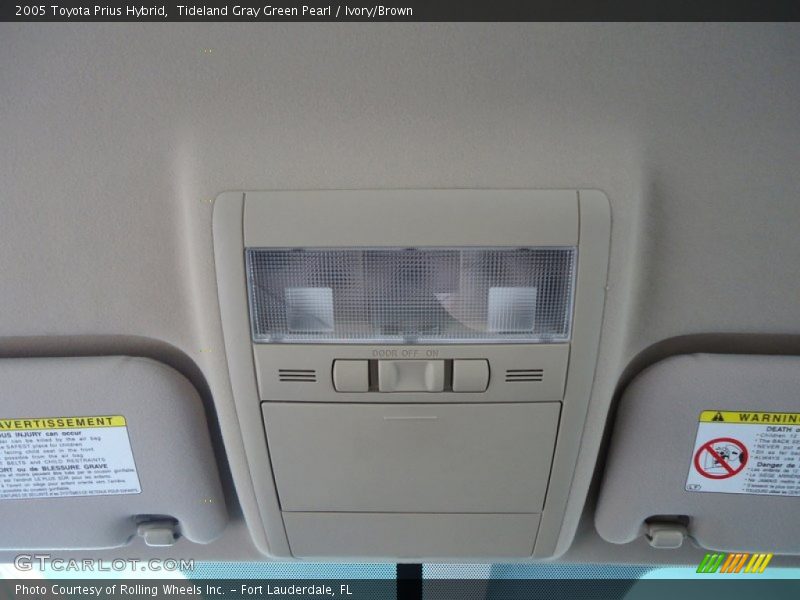 Tideland Gray Green Pearl / Ivory/Brown 2005 Toyota Prius Hybrid