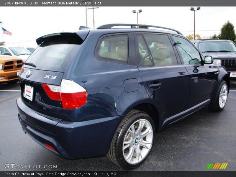 Montego Blue Metallic / Sand Beige 2007 BMW X3 3.0si