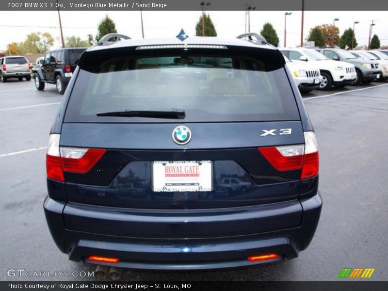 Montego Blue Metallic / Sand Beige 2007 BMW X3 3.0si