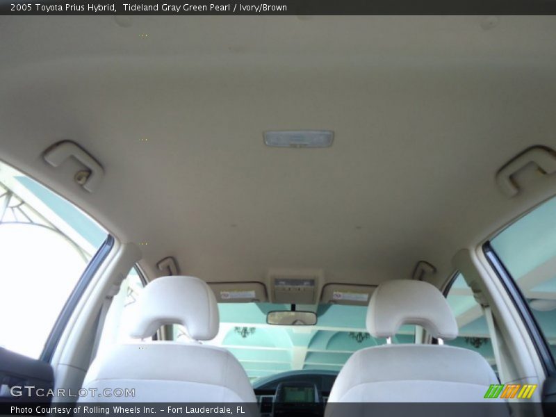 Tideland Gray Green Pearl / Ivory/Brown 2005 Toyota Prius Hybrid
