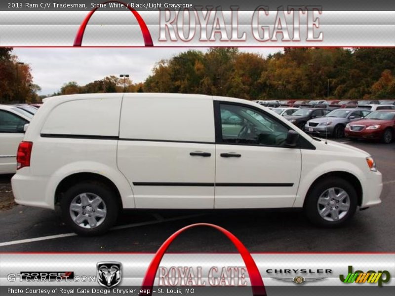 Stone White / Black/Light Graystone 2013 Ram C/V Tradesman