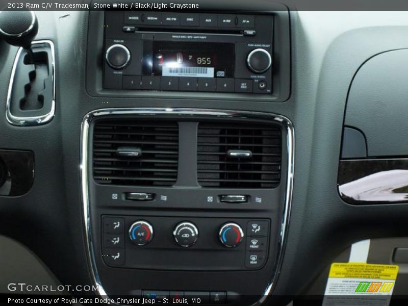 Stone White / Black/Light Graystone 2013 Ram C/V Tradesman