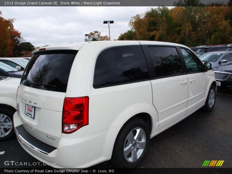 Stone White / Black/Light Graystone 2013 Dodge Grand Caravan SE