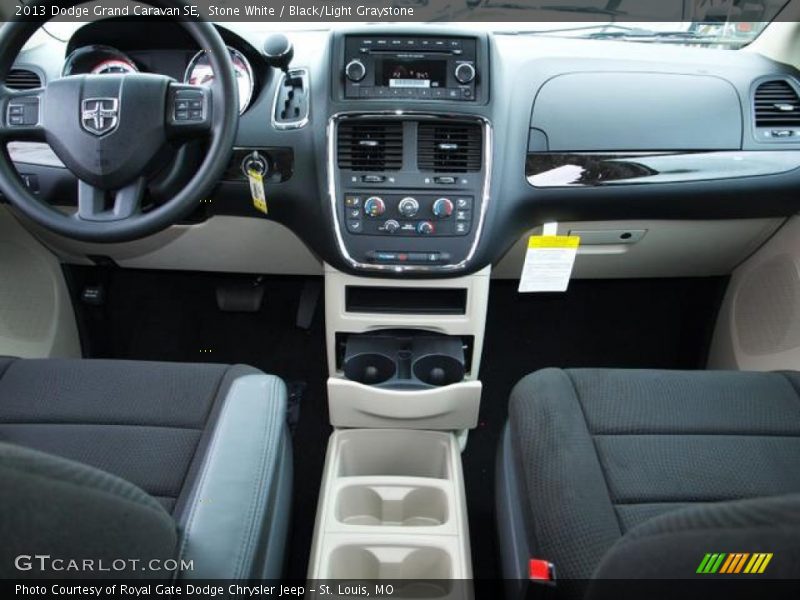 Stone White / Black/Light Graystone 2013 Dodge Grand Caravan SE
