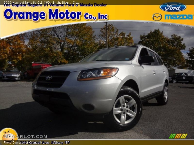 Bright Silver / Gray 2009 Hyundai Santa Fe GLS 4WD