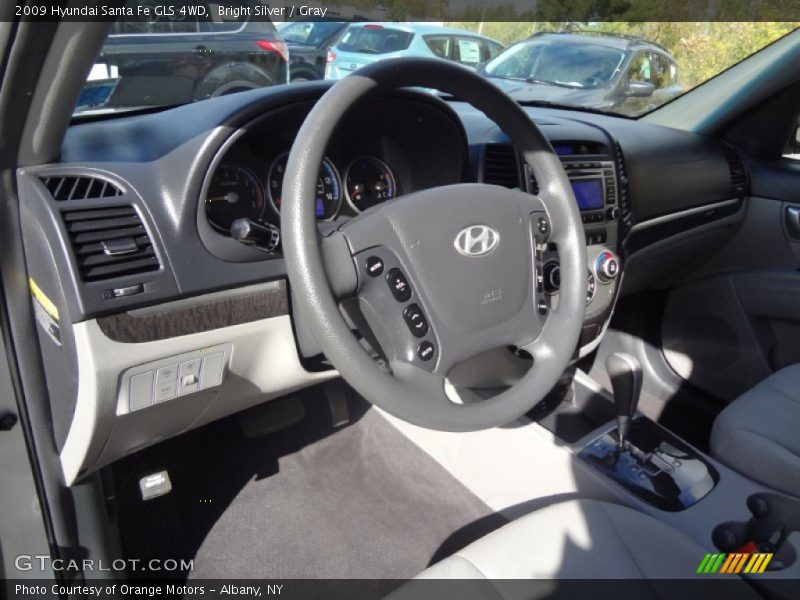Bright Silver / Gray 2009 Hyundai Santa Fe GLS 4WD