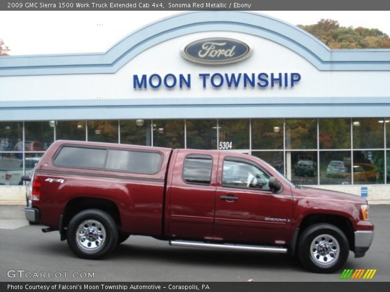 Sonoma Red Metallic / Ebony 2009 GMC Sierra 1500 Work Truck Extended Cab 4x4