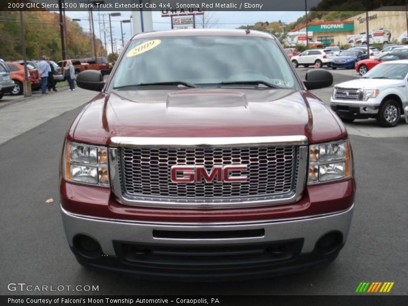 Sonoma Red Metallic / Ebony 2009 GMC Sierra 1500 Work Truck Extended Cab 4x4