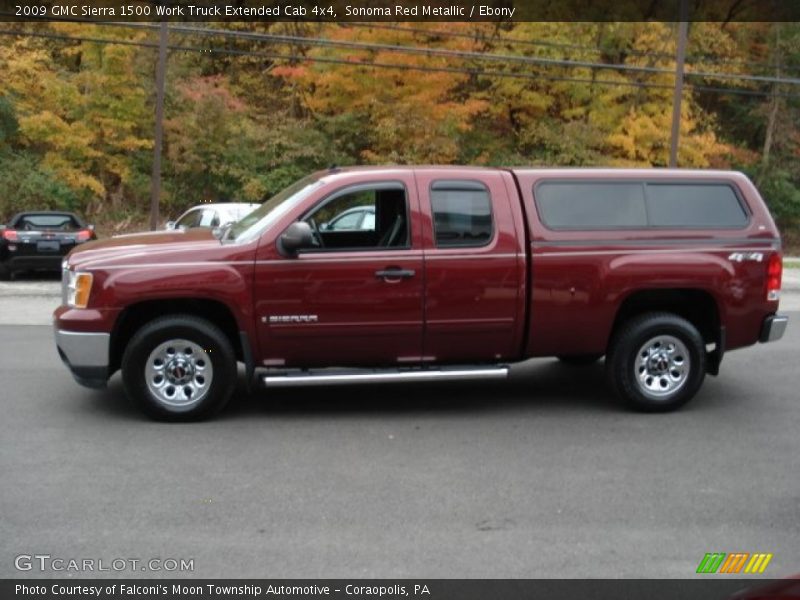 Sonoma Red Metallic / Ebony 2009 GMC Sierra 1500 Work Truck Extended Cab 4x4