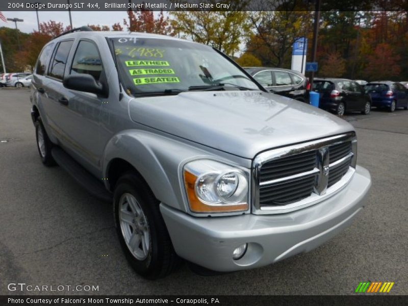 Brilliant Silver Metallic / Medium Slate Gray 2004 Dodge Durango SLT 4x4