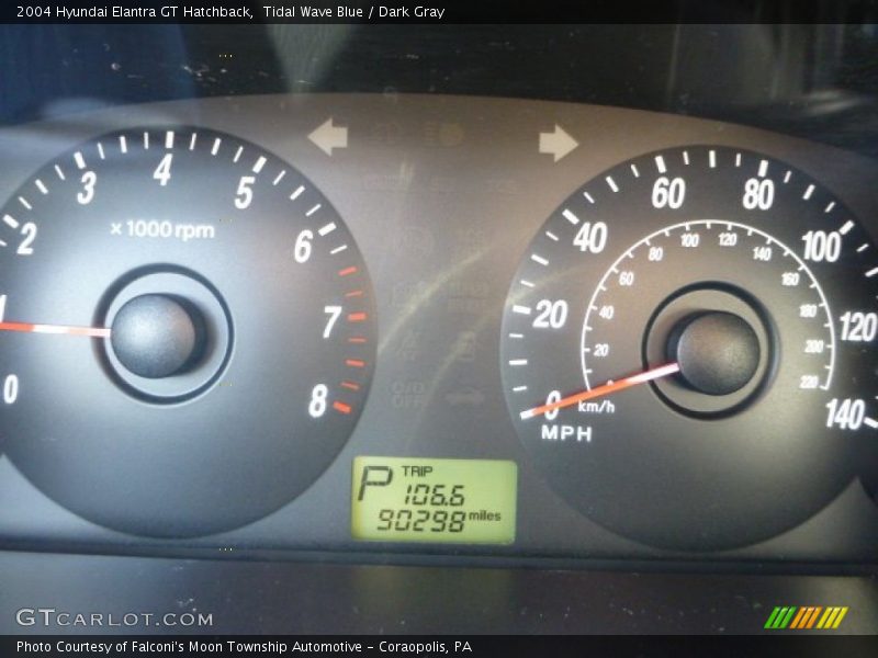 Tidal Wave Blue / Dark Gray 2004 Hyundai Elantra GT Hatchback