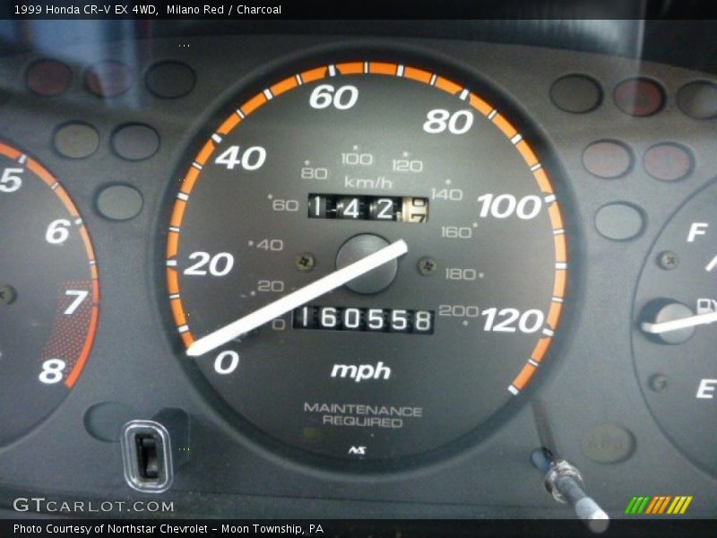 Milano Red / Charcoal 1999 Honda CR-V EX 4WD