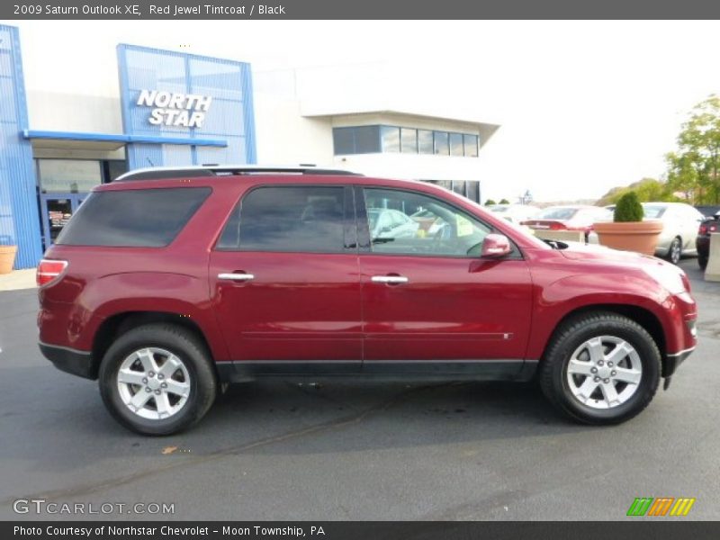 Red Jewel Tintcoat / Black 2009 Saturn Outlook XE