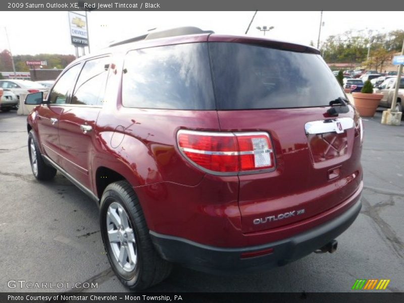 Red Jewel Tintcoat / Black 2009 Saturn Outlook XE