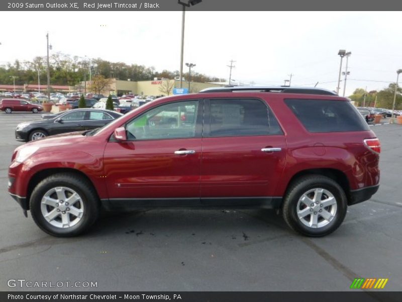 Red Jewel Tintcoat / Black 2009 Saturn Outlook XE