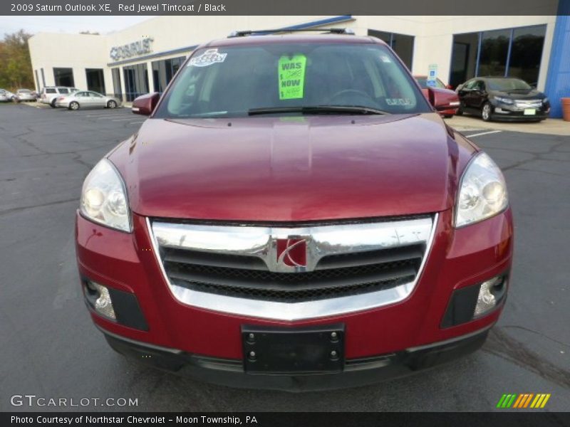 Red Jewel Tintcoat / Black 2009 Saturn Outlook XE