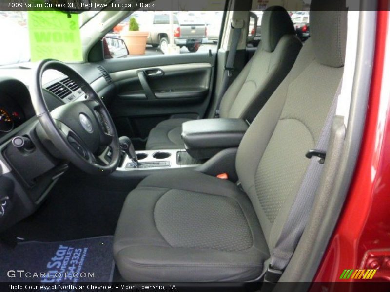 Red Jewel Tintcoat / Black 2009 Saturn Outlook XE
