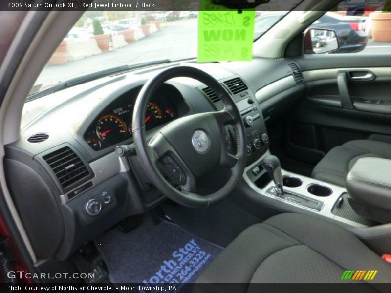 Red Jewel Tintcoat / Black 2009 Saturn Outlook XE