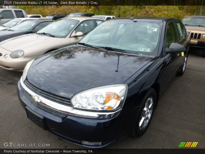 Dark Blue Metallic / Gray 2005 Chevrolet Malibu LT V6 Sedan