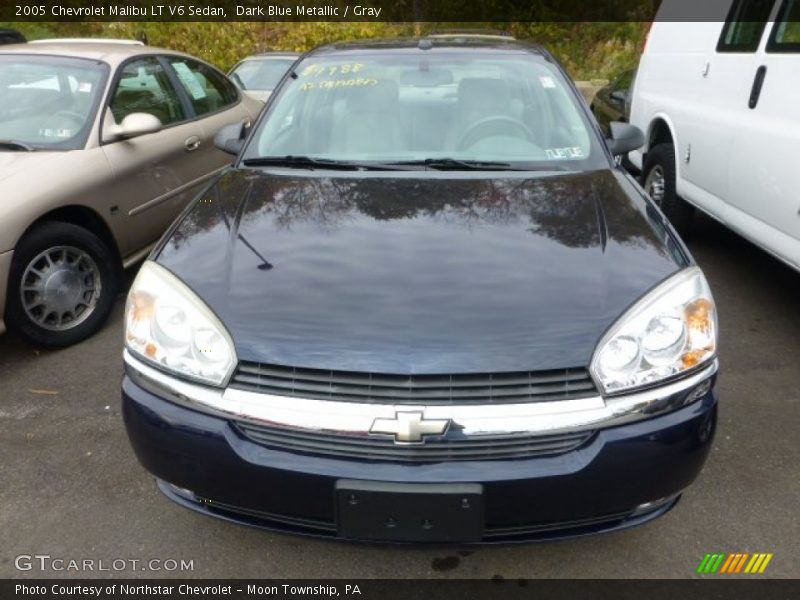 Dark Blue Metallic / Gray 2005 Chevrolet Malibu LT V6 Sedan