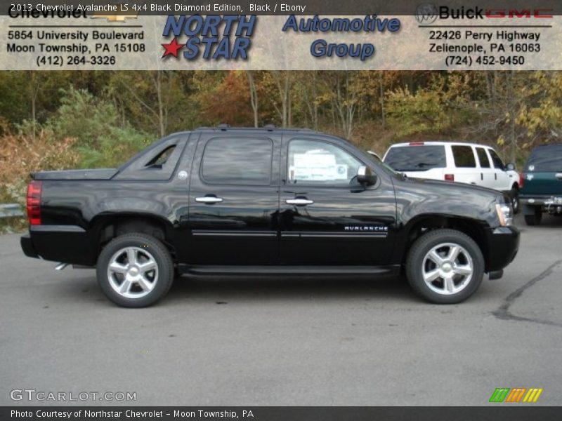 Black / Ebony 2013 Chevrolet Avalanche LS 4x4 Black Diamond Edition