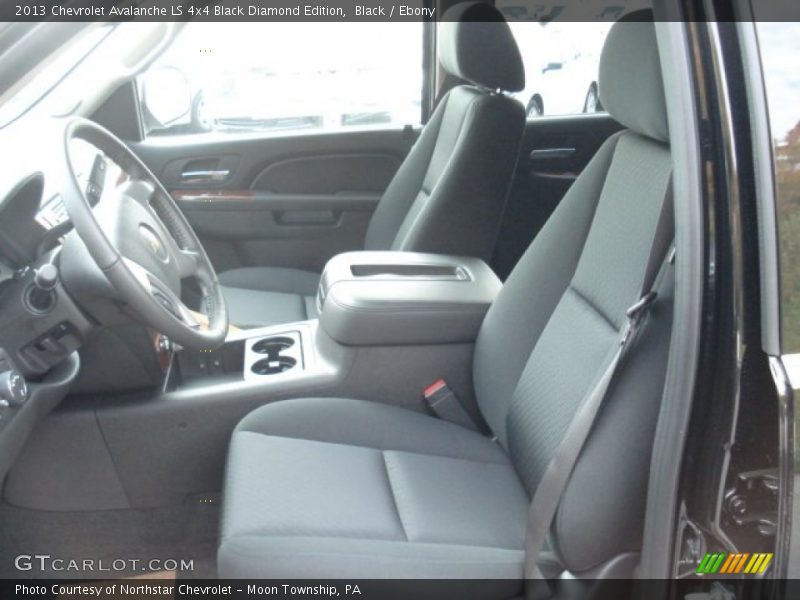 Front Seat of 2013 Avalanche LS 4x4 Black Diamond Edition
