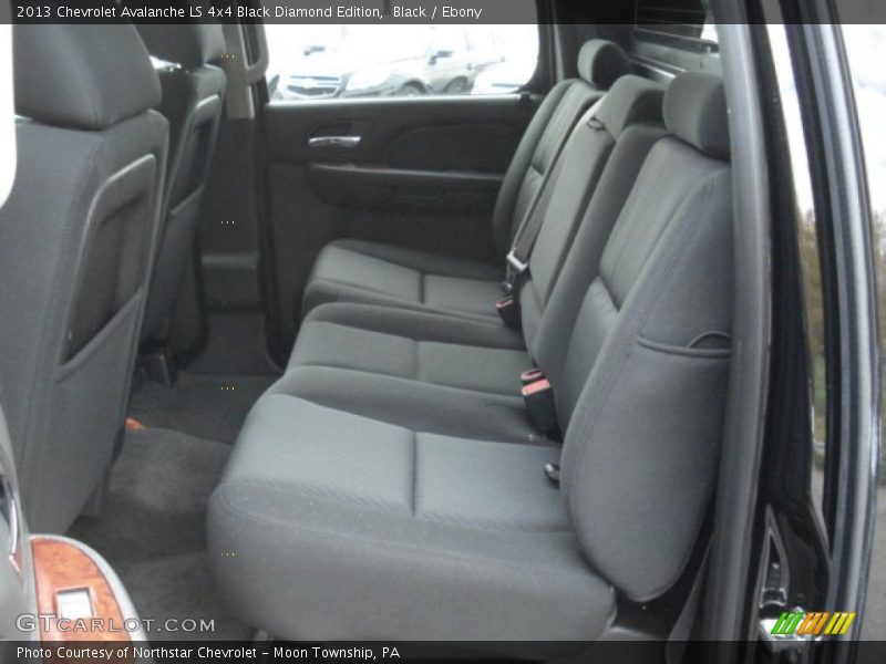 Rear Seat of 2013 Avalanche LS 4x4 Black Diamond Edition