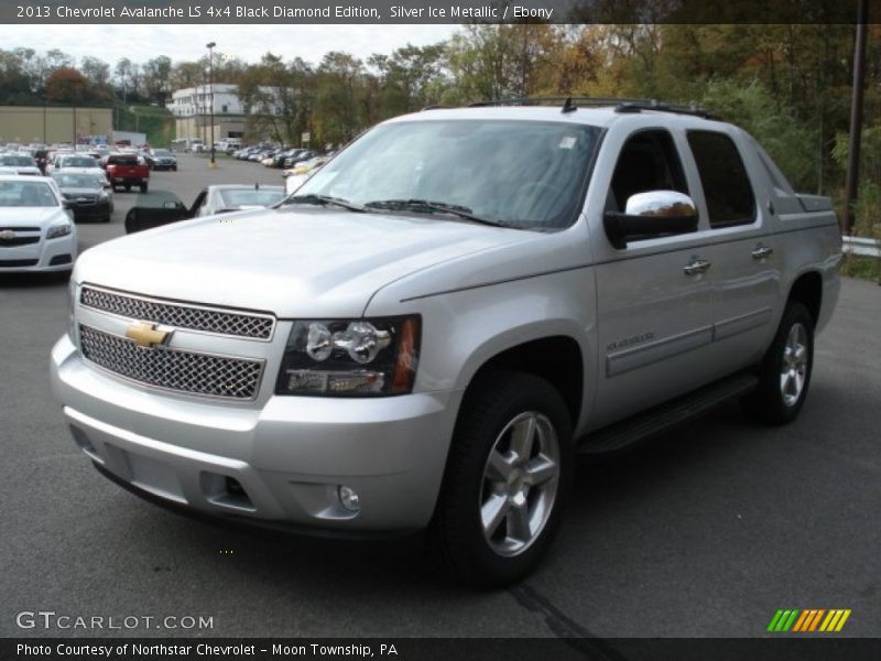 Silver Ice Metallic / Ebony 2013 Chevrolet Avalanche LS 4x4 Black Diamond Edition