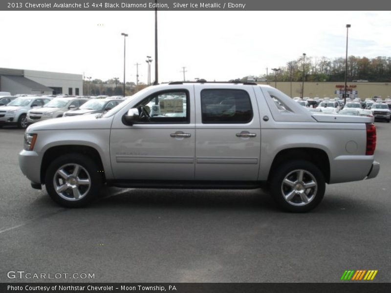 Silver Ice Metallic / Ebony 2013 Chevrolet Avalanche LS 4x4 Black Diamond Edition