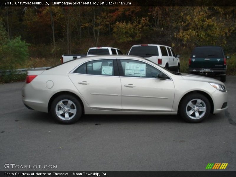 Champagne Silver Metallic / Jet Black/Titanium 2013 Chevrolet Malibu LS
