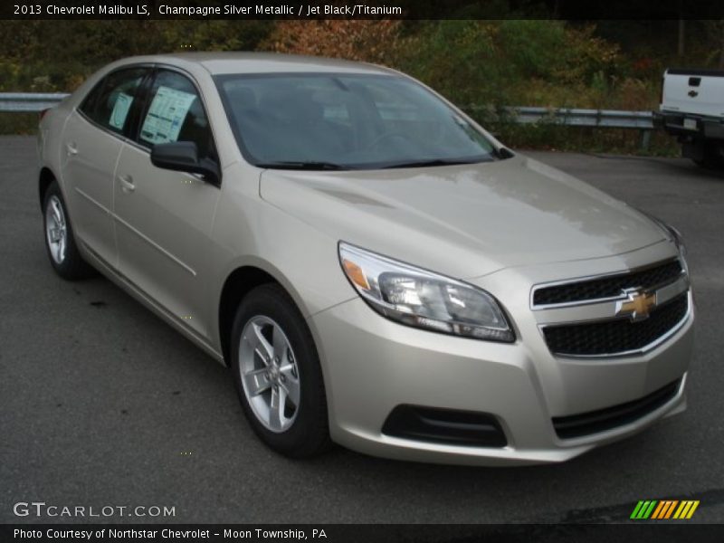 Champagne Silver Metallic / Jet Black/Titanium 2013 Chevrolet Malibu LS