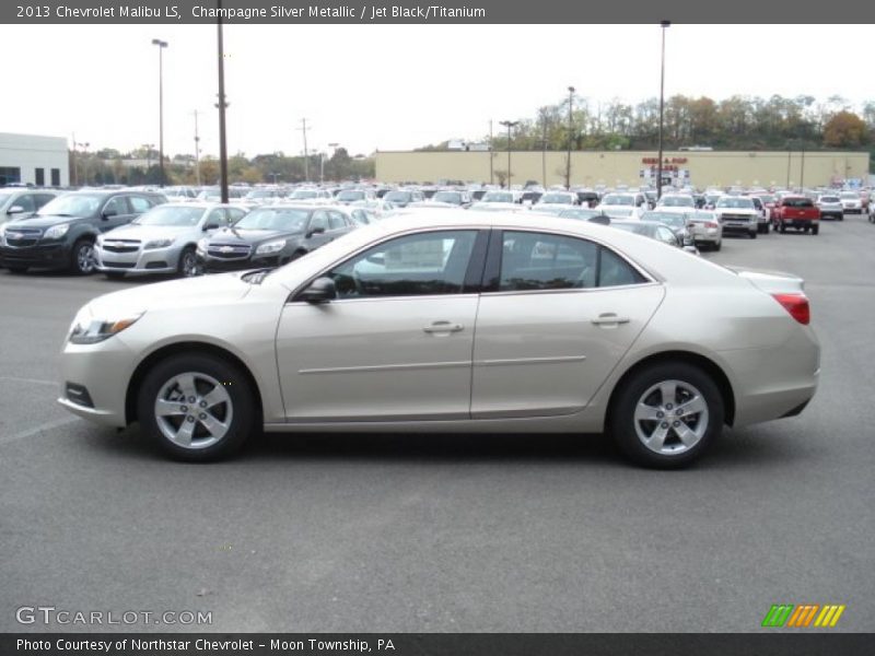 Champagne Silver Metallic / Jet Black/Titanium 2013 Chevrolet Malibu LS