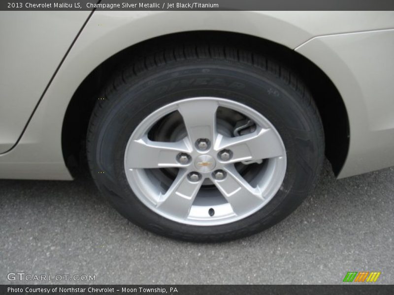 Champagne Silver Metallic / Jet Black/Titanium 2013 Chevrolet Malibu LS