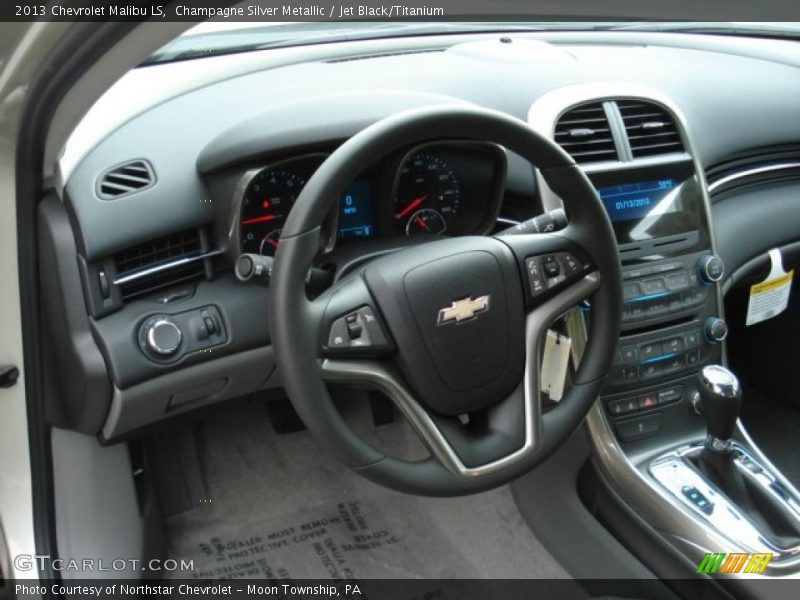 Champagne Silver Metallic / Jet Black/Titanium 2013 Chevrolet Malibu LS