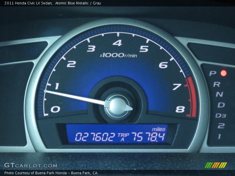 Atomic Blue Metallic / Gray 2011 Honda Civic LX Sedan