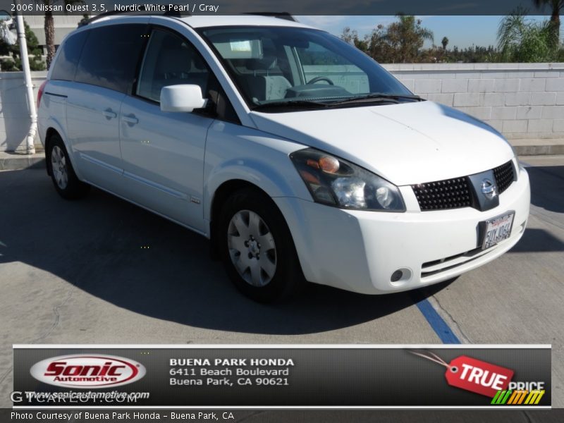 Nordic White Pearl / Gray 2006 Nissan Quest 3.5