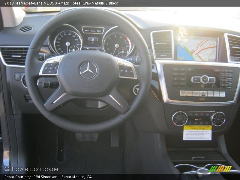 Steel Grey Metallic / Black 2013 Mercedes-Benz ML 350 4Matic