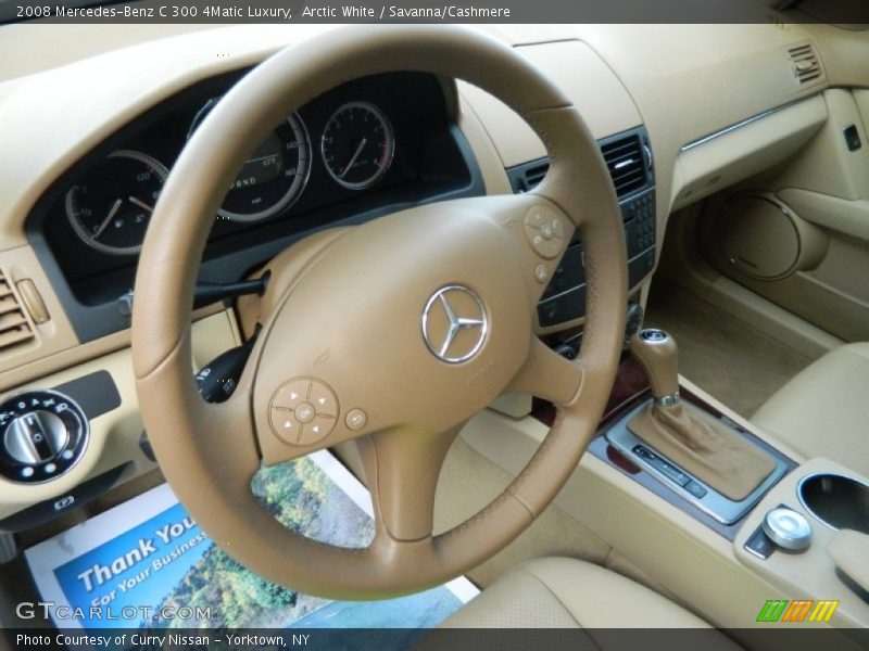 Arctic White / Savanna/Cashmere 2008 Mercedes-Benz C 300 4Matic Luxury