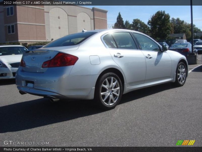 Liquid Platinum / Graphite 2012 Infiniti G 37 x AWD Sedan
