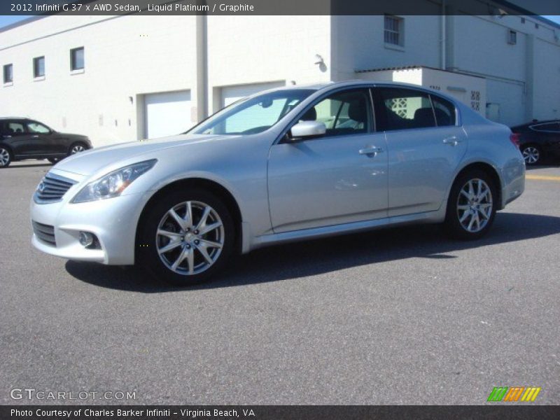 Liquid Platinum / Graphite 2012 Infiniti G 37 x AWD Sedan