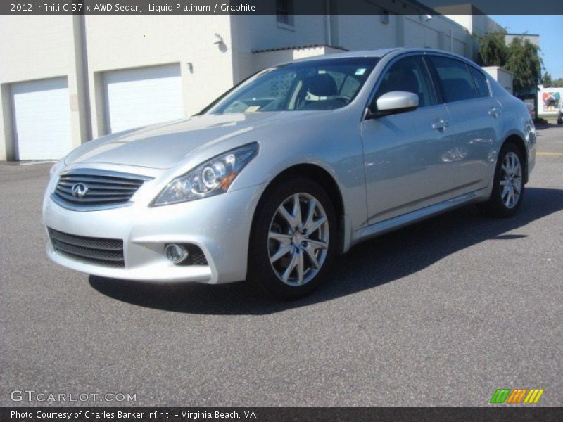 Liquid Platinum / Graphite 2012 Infiniti G 37 x AWD Sedan