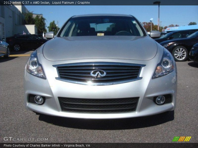 Liquid Platinum / Graphite 2012 Infiniti G 37 x AWD Sedan