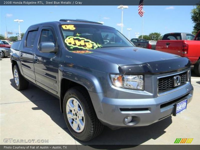 Steel Blue Metallic / Gray 2008 Honda Ridgeline RTL