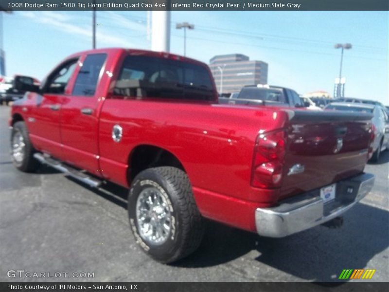 Inferno Red Crystal Pearl / Medium Slate Gray 2008 Dodge Ram 1500 Big Horn Edition Quad Cab 4x4