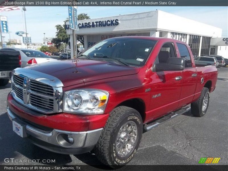 Inferno Red Crystal Pearl / Medium Slate Gray 2008 Dodge Ram 1500 Big Horn Edition Quad Cab 4x4